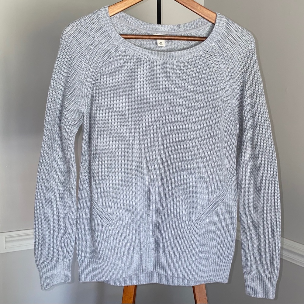 L.L. Bean Grey Crewneck Knit Sweater M